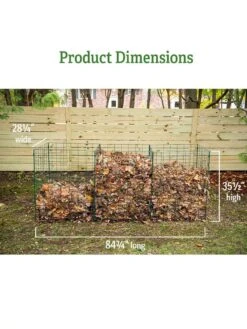 3-Bin Wire Composter -Garden Supplies Sales 2024 40 280 dims GSC