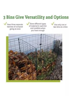 3-Bin Wire Composter -Garden Supplies Sales 2024 40 280 versatility GSC