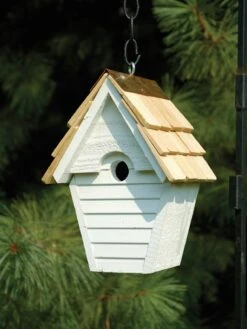 Heartwood Wren-in-the-Wind Bird House -Garden Supplies Sales 2024 8591093whw 02v heartwood wren in the wind bird house whitewashed
