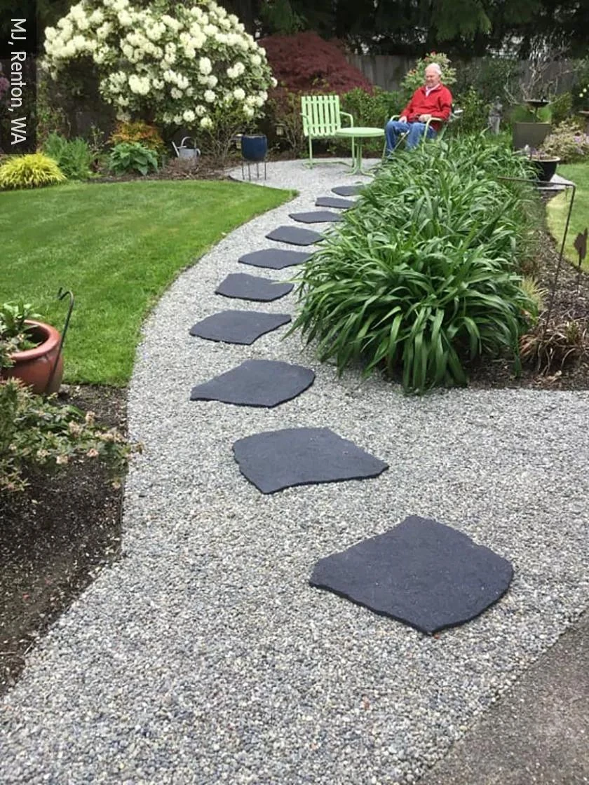 Recycled Rubber Flagstone Stepping Stone 1 Recycled Rubber Flagstone Stepping Stone