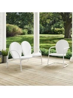 Crosley Griffith Loveseat & Chair Outdoor Seating Set -Garden Supplies Sales 2024 8599634 05v
