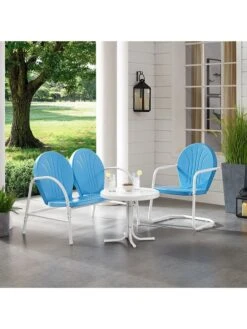 Crosley Griffith Loveseat, Chair & Side Table Outdoor Seating Set
