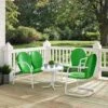 Crosley Griffith Loveseat, 2 Chairs & Side Table Outdoor Seating Set