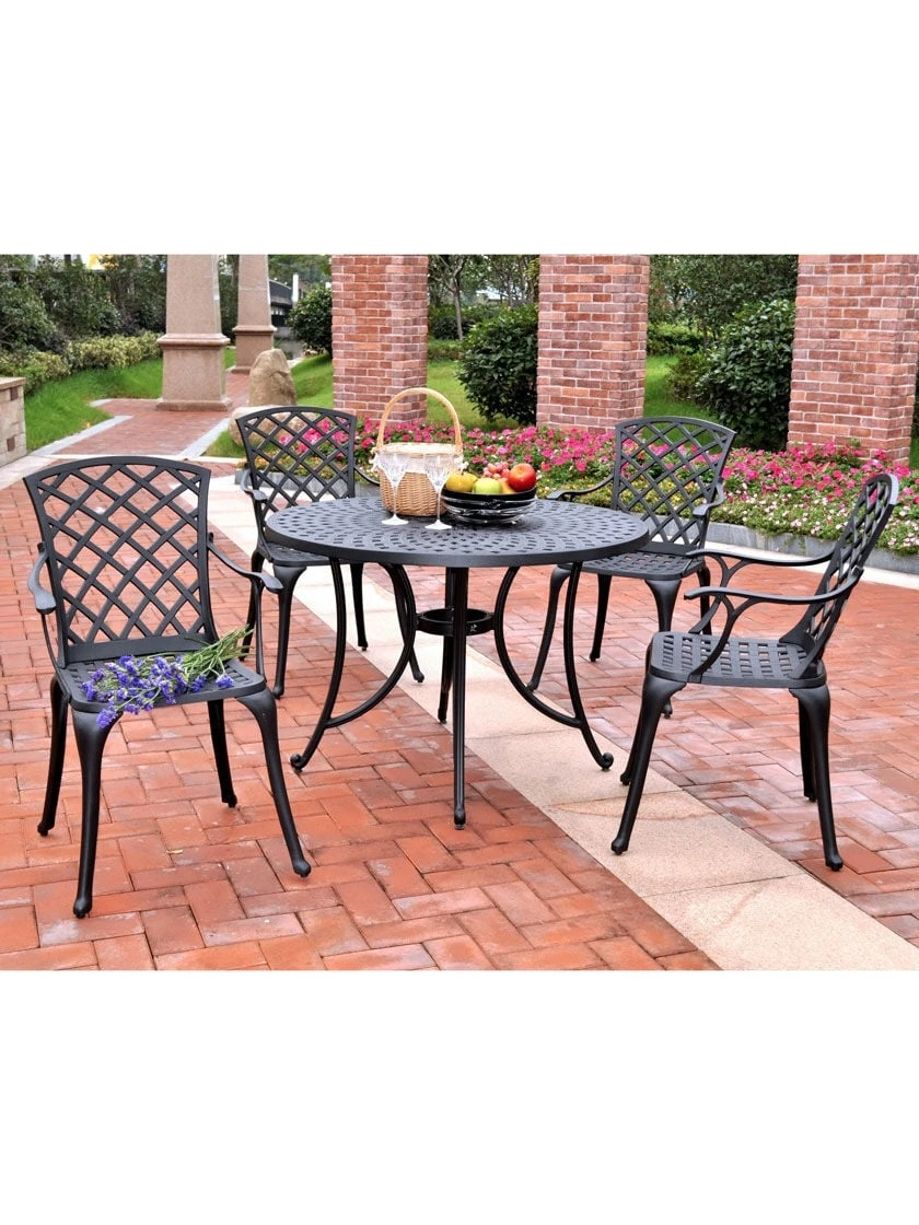 Crosley Sedona Five-Piece Outdoor Dining Set With High Back Armchairs 2 Crosley Sedona Five-Piece Outdoor Dining Set With High Back Armchairs - Image 2