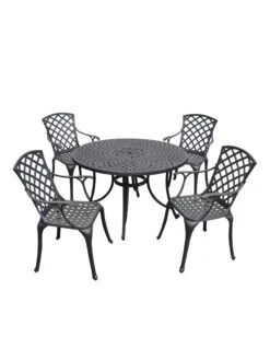 Crosley Sedona Five-Piece Outdoor Dining Set With High Back Armchairs 5 Crosley Sedona Five-Piece Outdoor Dining Set With High Back Armchairs -Garden Supplies Sales 2024 8599666 01v crosley sedona five piece outdoor dining set with high back arm chairs 48 inch black