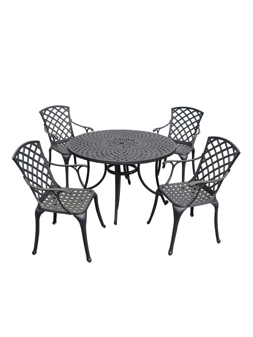 Crosley Sedona Five-Piece Outdoor Dining Set With High Back Armchairs 3 Crosley Sedona Five-Piece Outdoor Dining Set With High Back Armchairs - Image 3