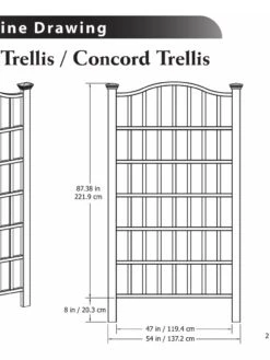 Concord Composite Vinyl Trellis -Garden Supplies Sales 2024 8599770 03V tif