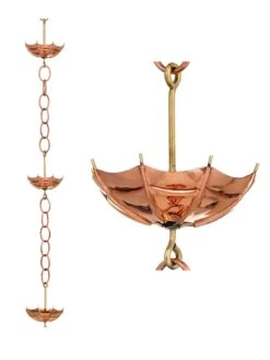 Umbrella Pure Copper Rain Chain, 8.5' 5 Umbrella Pure Copper Rain Chain, 8.5' -Garden Supplies Sales 2024 8600208 03v