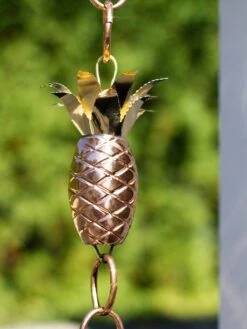 Pineapple Pure Copper Rain Chain, 8.5' -Garden Supplies Sales 2024 8600210 02v