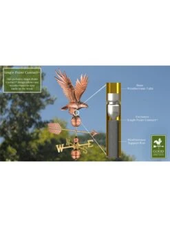 Freedom Eagle Copper Weathervane -Garden Supplies Sales 2024 8600277 02v