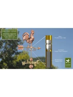Bantam Rooster Copper Weathervane -Garden Supplies Sales 2024 8600280 03v