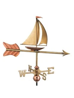 Sailboat Cottage Copper Weathervane With Roof Mount -Garden Supplies Sales 2024 8600347 02v sailboat cottage copper weathervane roof mount