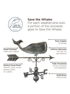 Save The Whales™ Copper Weathervane 9 Save The Whales™ Copper Weathervane -Garden Supplies Sales 2024 8600371 01v