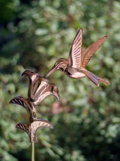 Hummingbird Garden Copper Weathervane With Pole -Garden Supplies Sales 2024 8600377 03v hummingbird cottage weathervane roof mount
