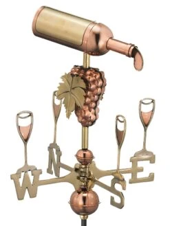 Wine Bottle Cottage Garden Weathervane With Pole -Garden Supplies Sales 2024 8600383 01v