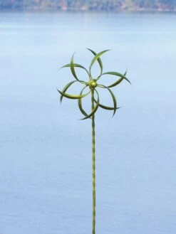 Feather Staked Wind Spinner, 15" -Garden Supplies Sales 2024 8600479 03v feather staked wind spinner 15 inch green