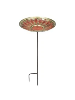 Achla Designs Red African Daisy Birdbath With Stake -Garden Supplies Sales 2024 8609300 02v