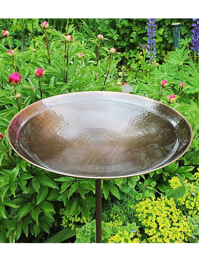 Achla Designs Burnt Copper Birdbath With Stake 1 Achla Designs Burnt Copper Birdbath With Stake
