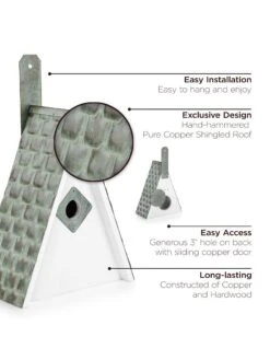 Swiss Chalet Bird House With Verdigris Copper Roof 4 Swiss Chalet Bird House With Verdigris Copper Roof -Garden Supplies Sales 2024 8609501 03v