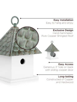 Bird House Bungalow With Verdigris Copper Roof -Garden Supplies Sales 2024 8609892 03v