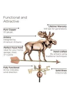 Moose With Arrow Weathervane -Garden Supplies Sales 2024 8610229 04v