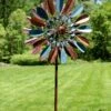 Metallic Leaf Wind Spinner