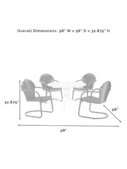 Crosley Tulip 5-piece Outdoor Dining Set -Garden Supplies Sales 2024 8611578 07v