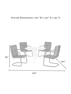 Crosley Bates 5-piece Outdoor Dining Set 21 Crosley Bates 5-piece Outdoor Dining Set -Garden Supplies Sales 2024 8611581 07v