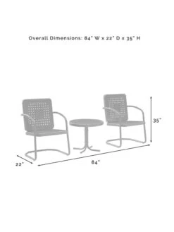 Crosley Bates 3-piece Outdoor Dining Chair Set -Garden Supplies Sales 2024 8611583 08v