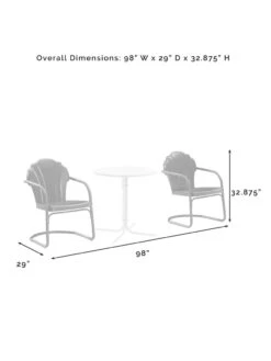 Crosley Tulip 3-piece Outdoor Bistro Set -Garden Supplies Sales 2024 8611591 09v