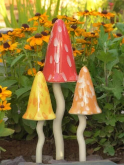 Potting Shed Tinkling Toadstool Sculptures, Set Of 3 -Garden Supplies Sales 2024 8611730 sum 03v