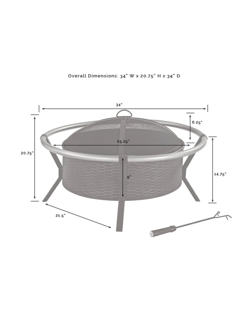 Crosley Yuma Firepit 5 Crosley Yuma Firepit - Image 5