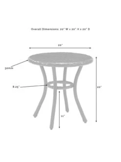 Crosley Palm Harbor Outdoor Wicker Round Side Table -Garden Supplies Sales 2024 8611949 05v