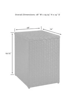 Crosley Palm Harbor Outdoor Wicker Rectangular Side Table 9 Crosley Palm Harbor Outdoor Wicker Rectangular Side Table -Garden Supplies Sales 2024 8611950 06v