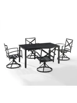 Crosley Kaplan 5Pc Outdoor Dining Set With Swivel Chairs -Garden Supplies Sales 2024 8611955 08v