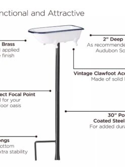 White Enamel Bathtub Birdbath 11 White Enamel Bathtub Birdbath -Garden Supplies Sales 2024 8612266 06V jpeg