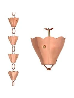 Tulip Pure Copper Rain Chain, 8.5' 10 Tulip Pure Copper Rain Chain, 8.5' -Garden Supplies Sales 2024 8612740 03v