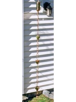 Wine Bottle, Grapes & Glasses Copper Rain Chain, 9.5' -Garden Supplies Sales 2024 8612744 01v