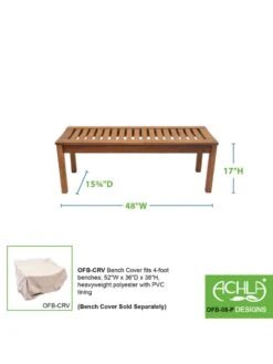 Achla Designs Backless Bench, 4' -Garden Supplies Sales 2024 8612909 04v