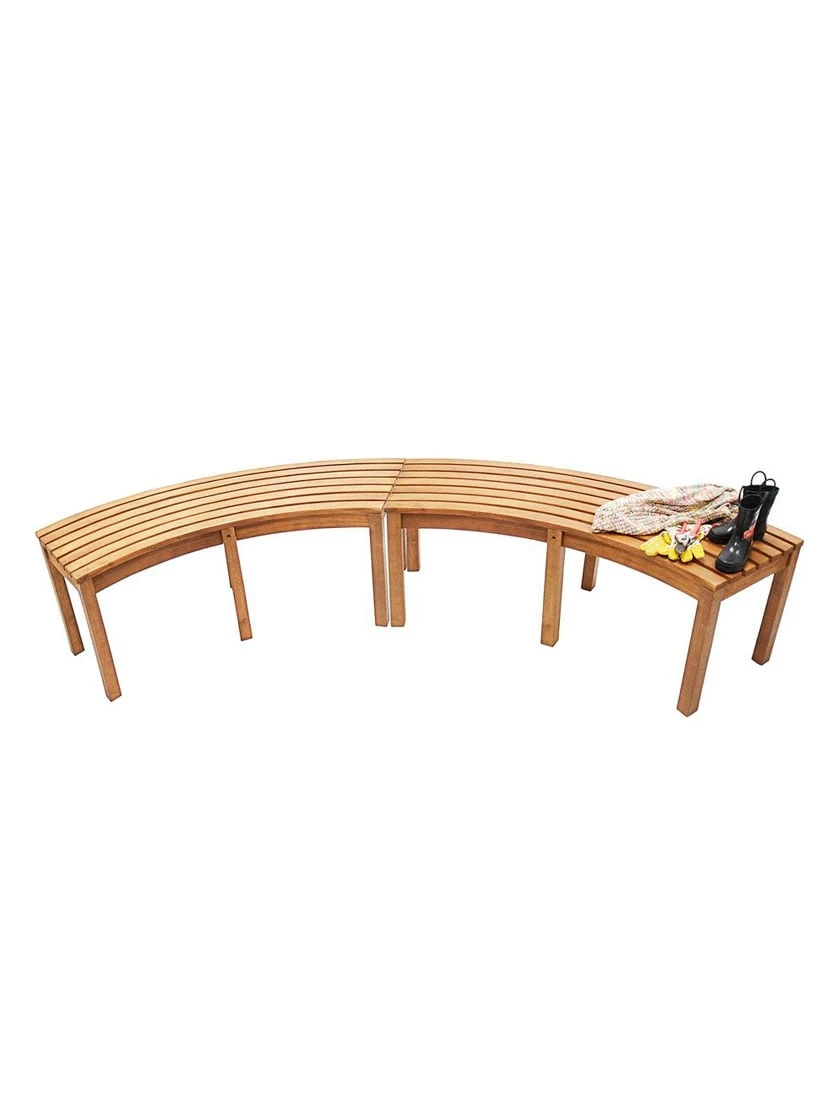 Achla Designs Curved Backless Bench 2 Achla Designs Curved Backless Bench - Image 2