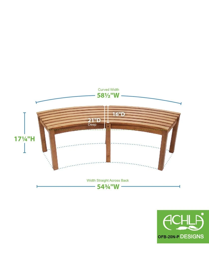 Achla Designs Curved Backless Bench 5 Achla Designs Curved Backless Bench - Image 5