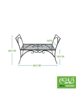 Achla Designs Wrought Iron Arbor Bench -Garden Supplies Sales 2024 8612912 03v