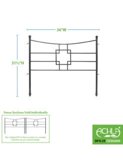 Achla Designs Square-on-Squares Fence Sections, Set Of 4 -Garden Supplies Sales 2024 8612992 02v