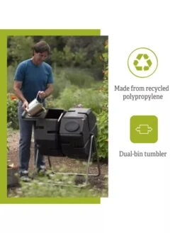 Dual-Batch Compost Tumbler -Garden Supplies Sales 2024 Dual Compost Bin 7